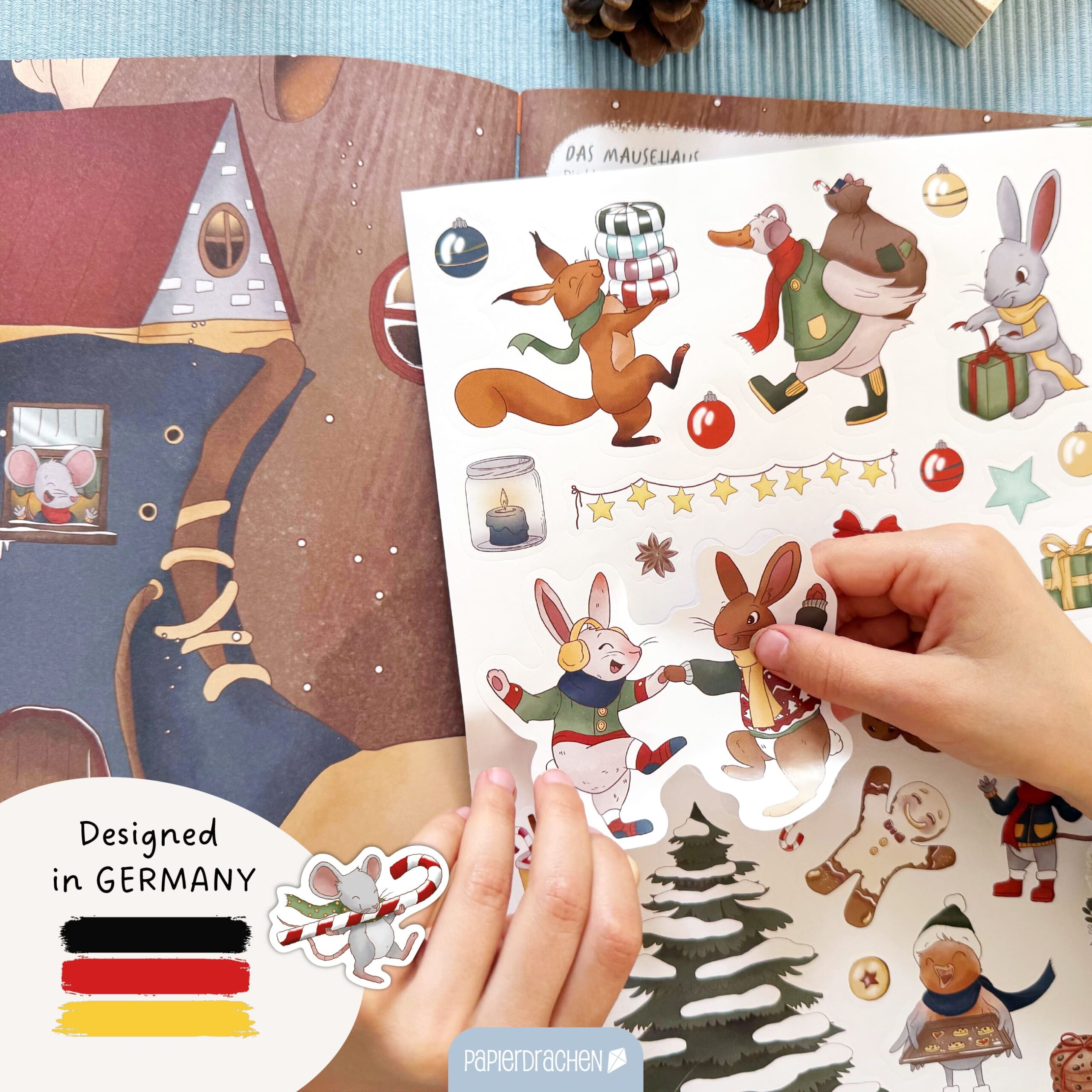 Mein kreatives Winterwelt Heft – Malen, Rätseln, Stickern – Bild 3