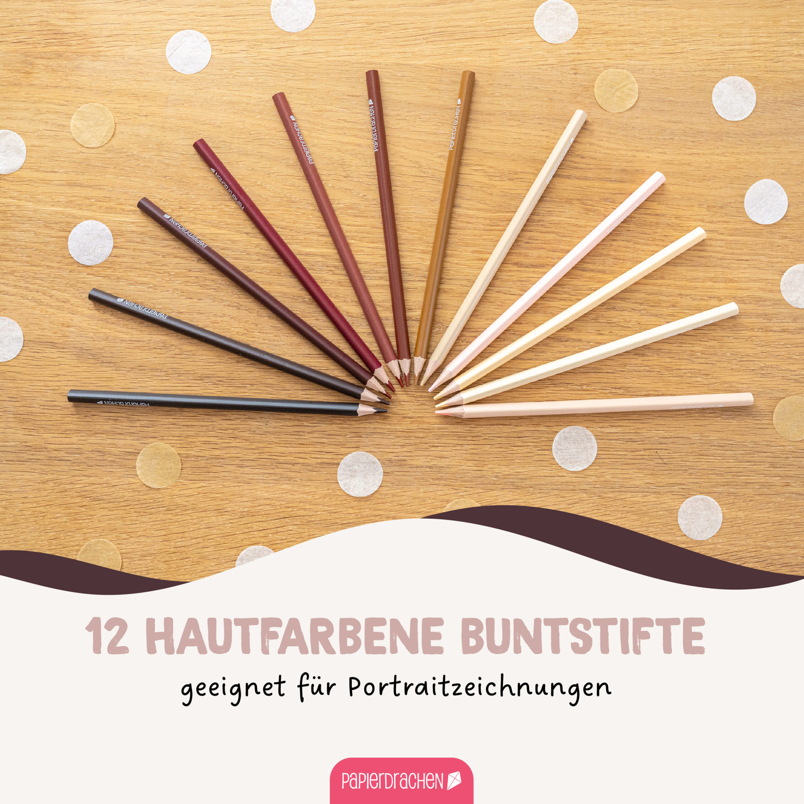 12 Buntstifte in Hautfarben – Bild 2