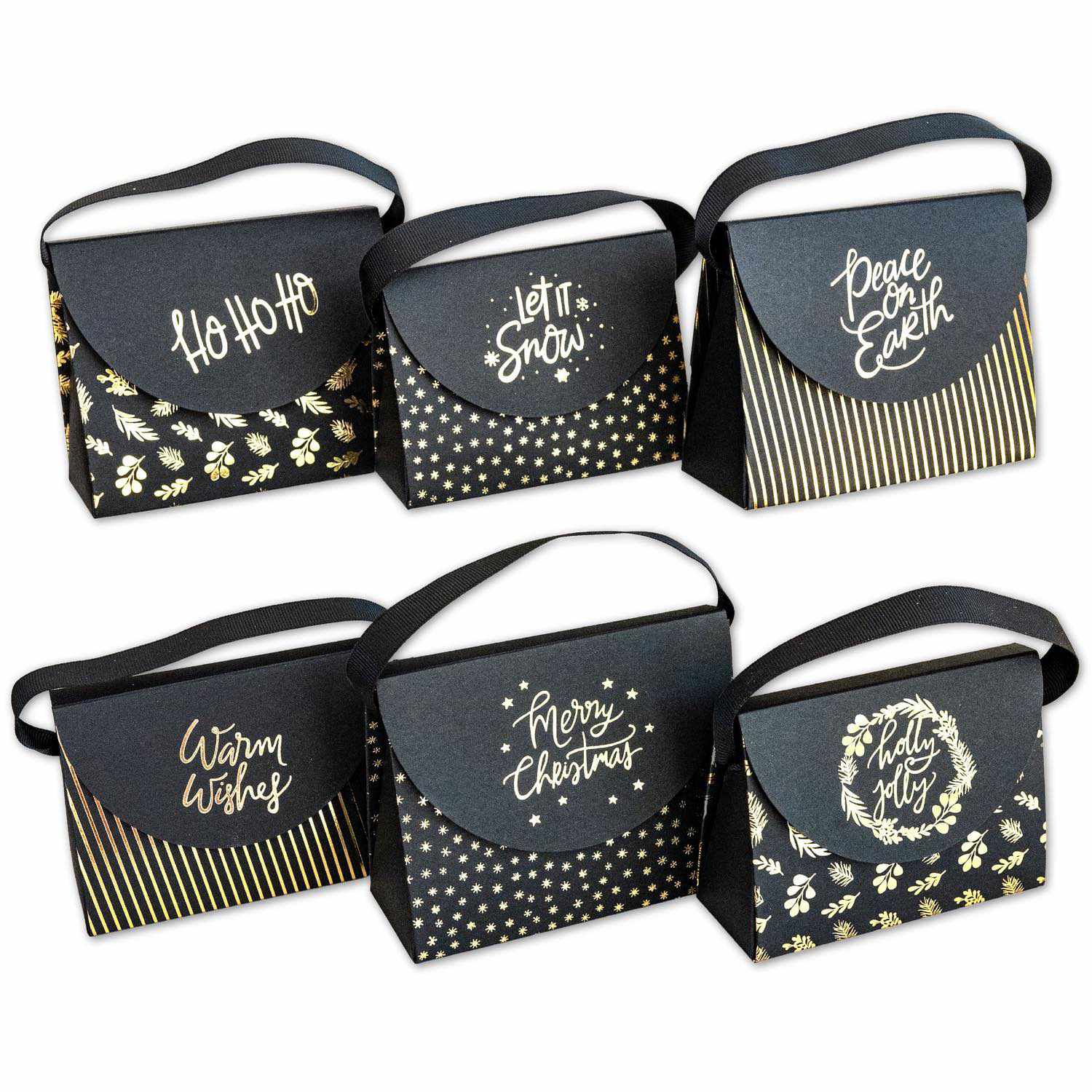 Geschenkverpackung Handtaschen schwarz gold