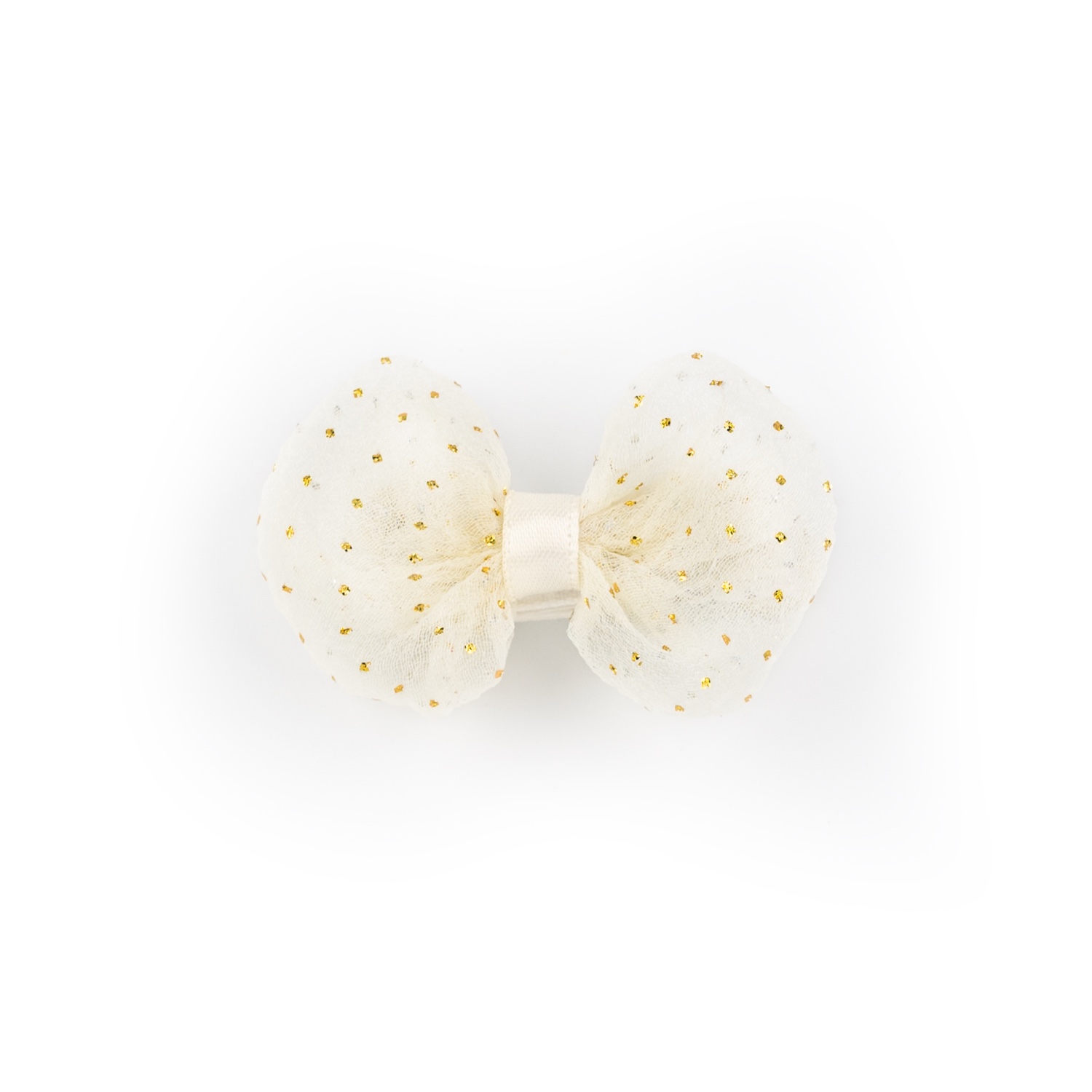 Busy Lizzie - Clip - Schleife - Punkte - Creme