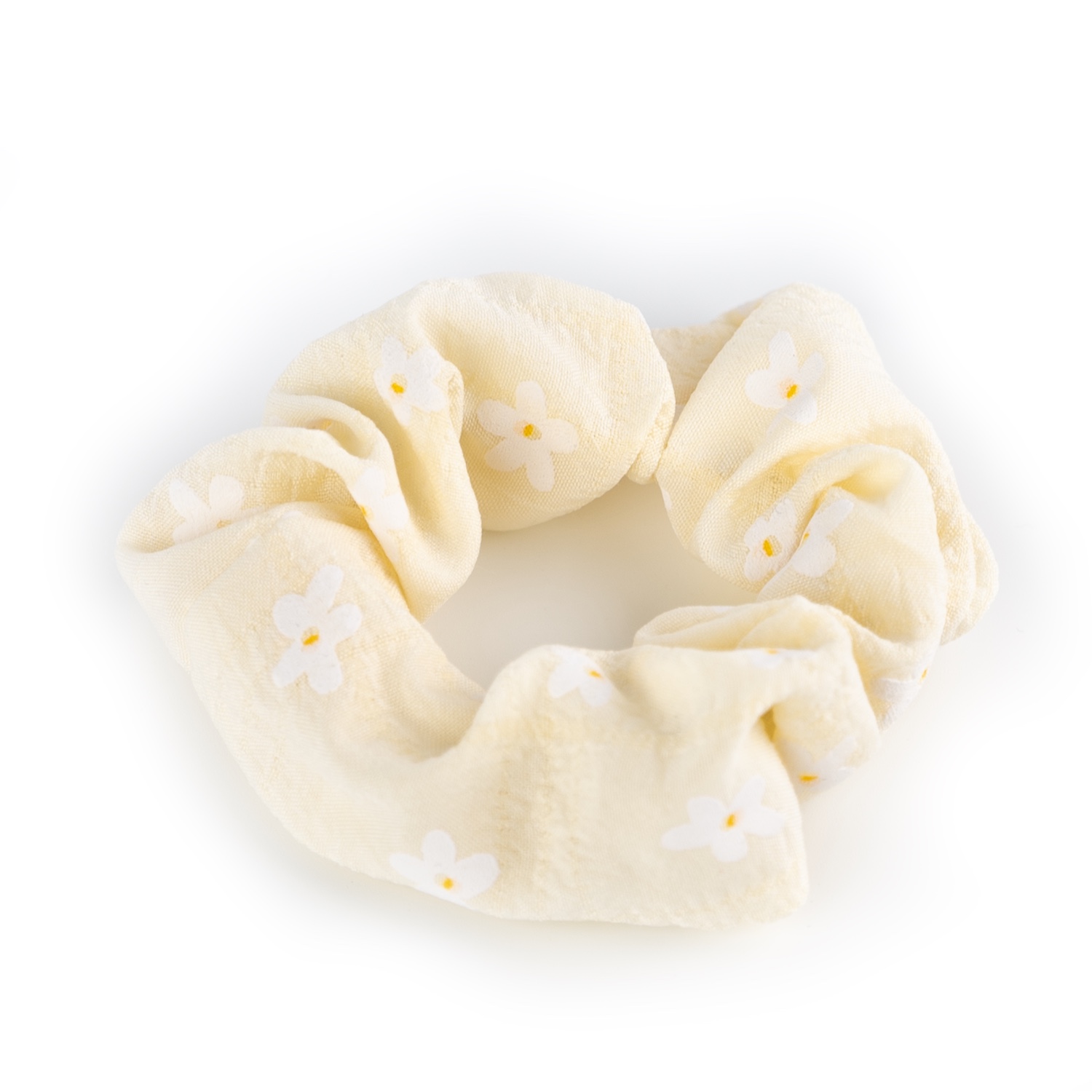Busy Lizzie - Scrunchie - Blumenmuster - Creme