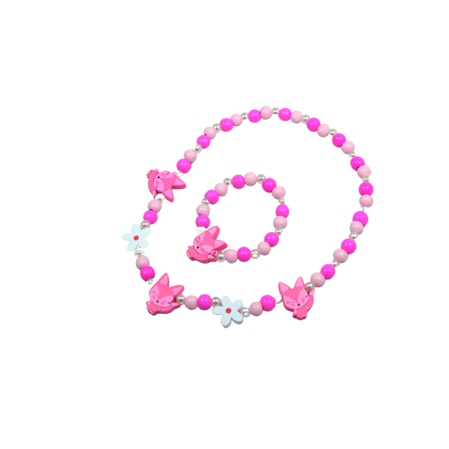 Busy Lizzie - Halskette & Armband - Holz - Eichhörnchen