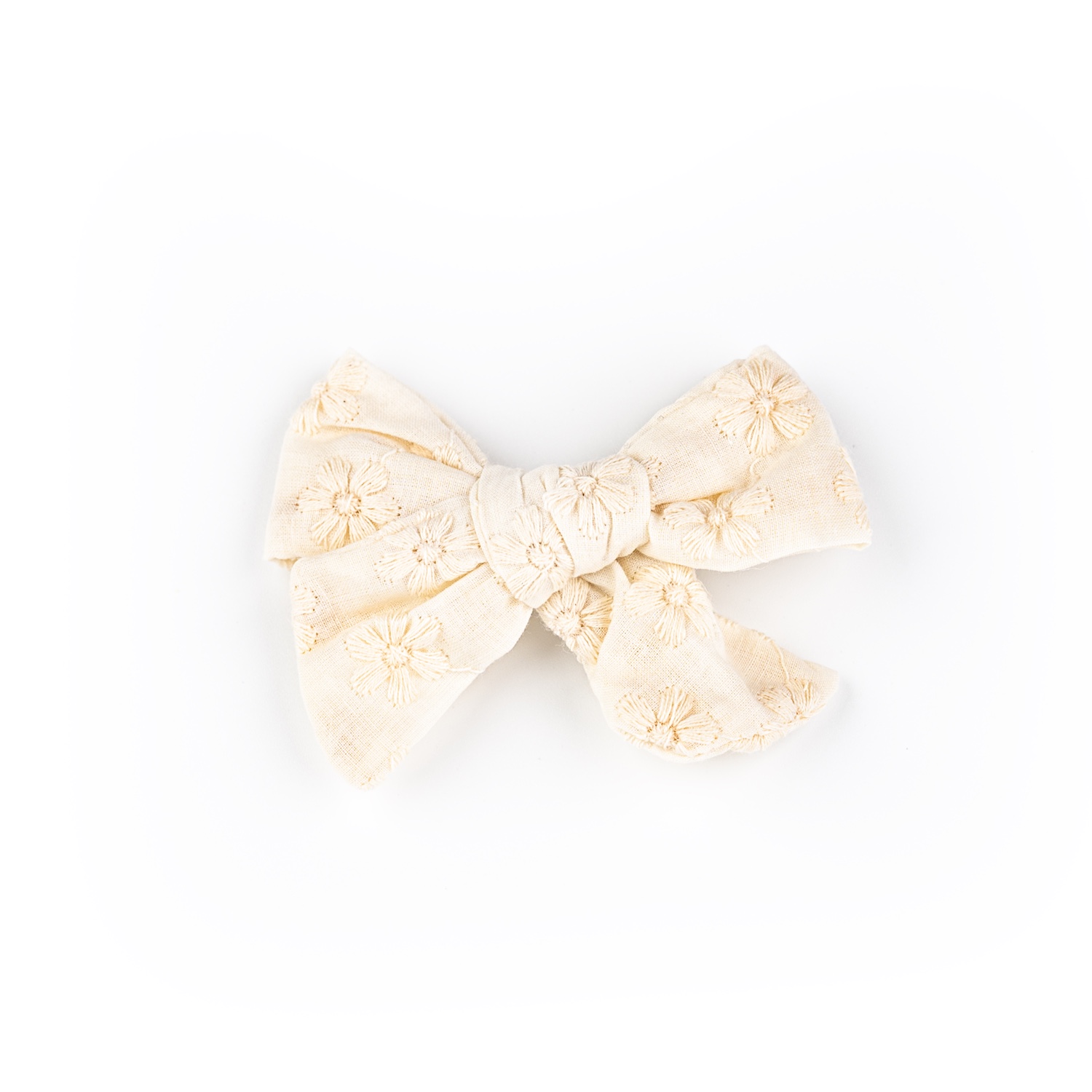 Busy Lizzie - Haarspange - Schleife - Blumen - Creme