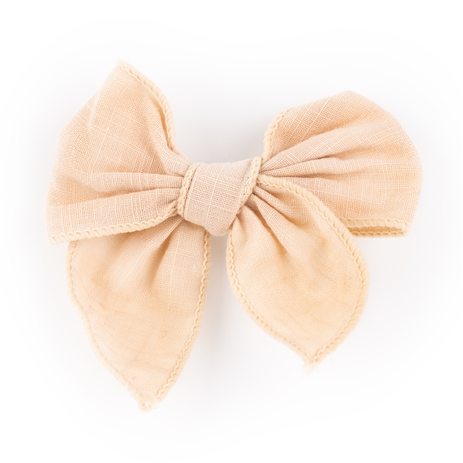 Busy Lizzie - Clip - Schleife - Leinenmix - Creme