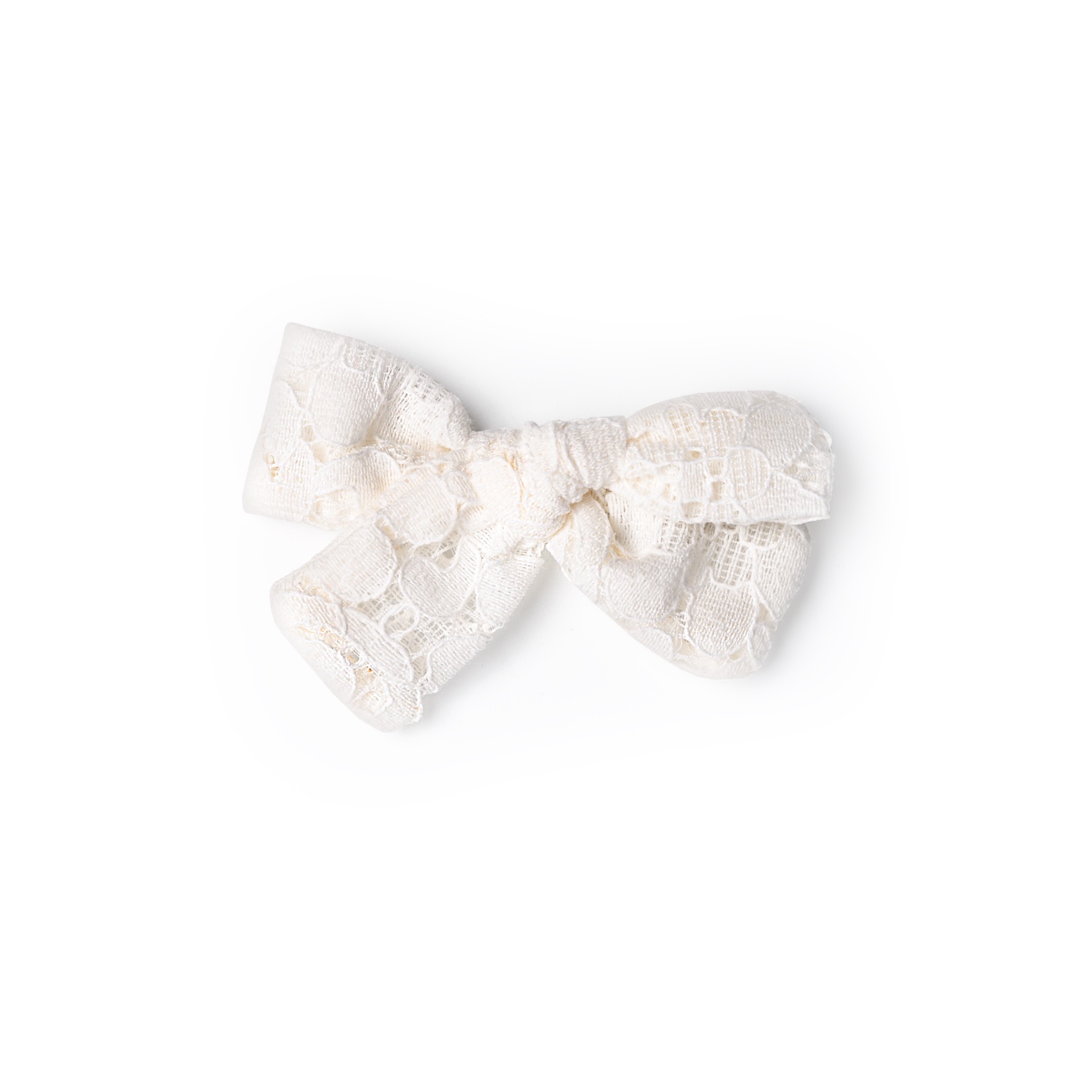 BSL301686 Busy Lizzie - Clip - Kleine Schleife - Spitze - Weiß – Bild 1