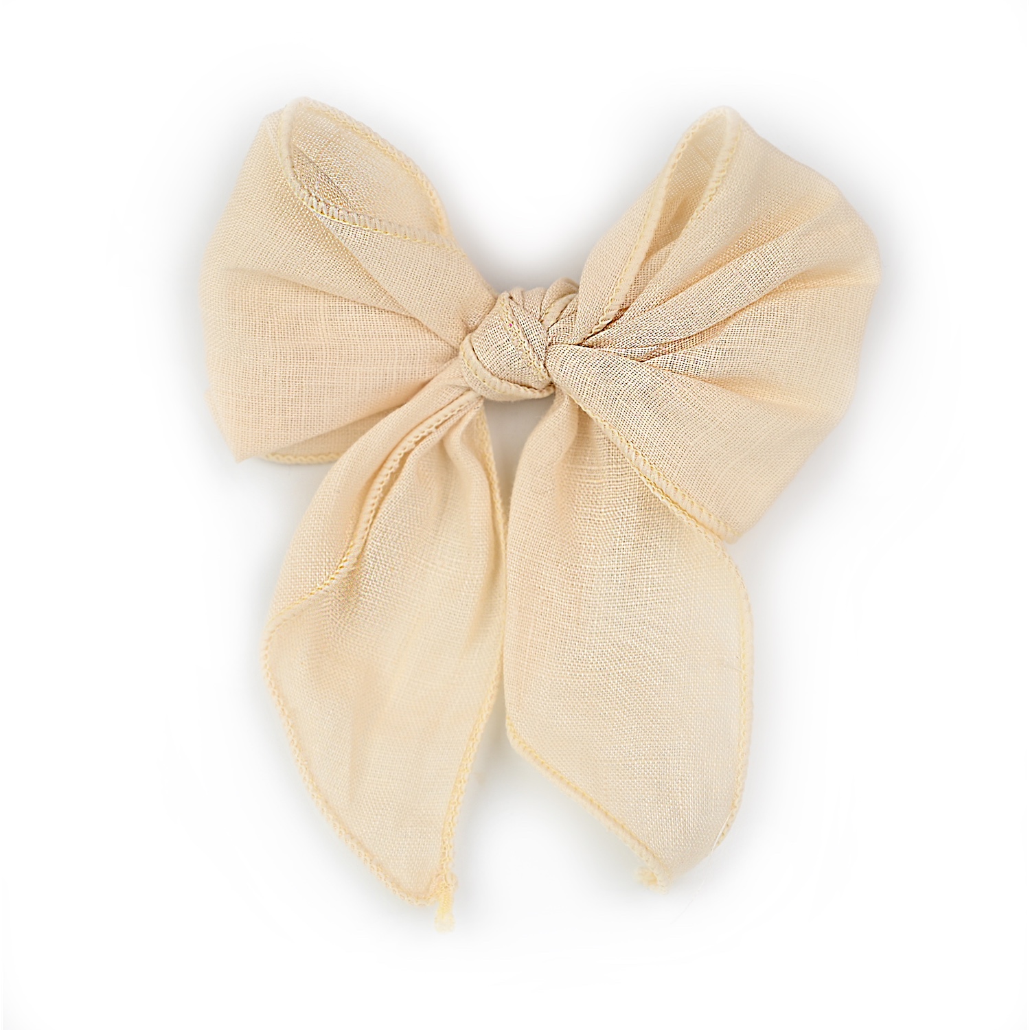 Busy Lizzie - Linen Love Story - Schleife Mittel - mit Schwanz - Beige