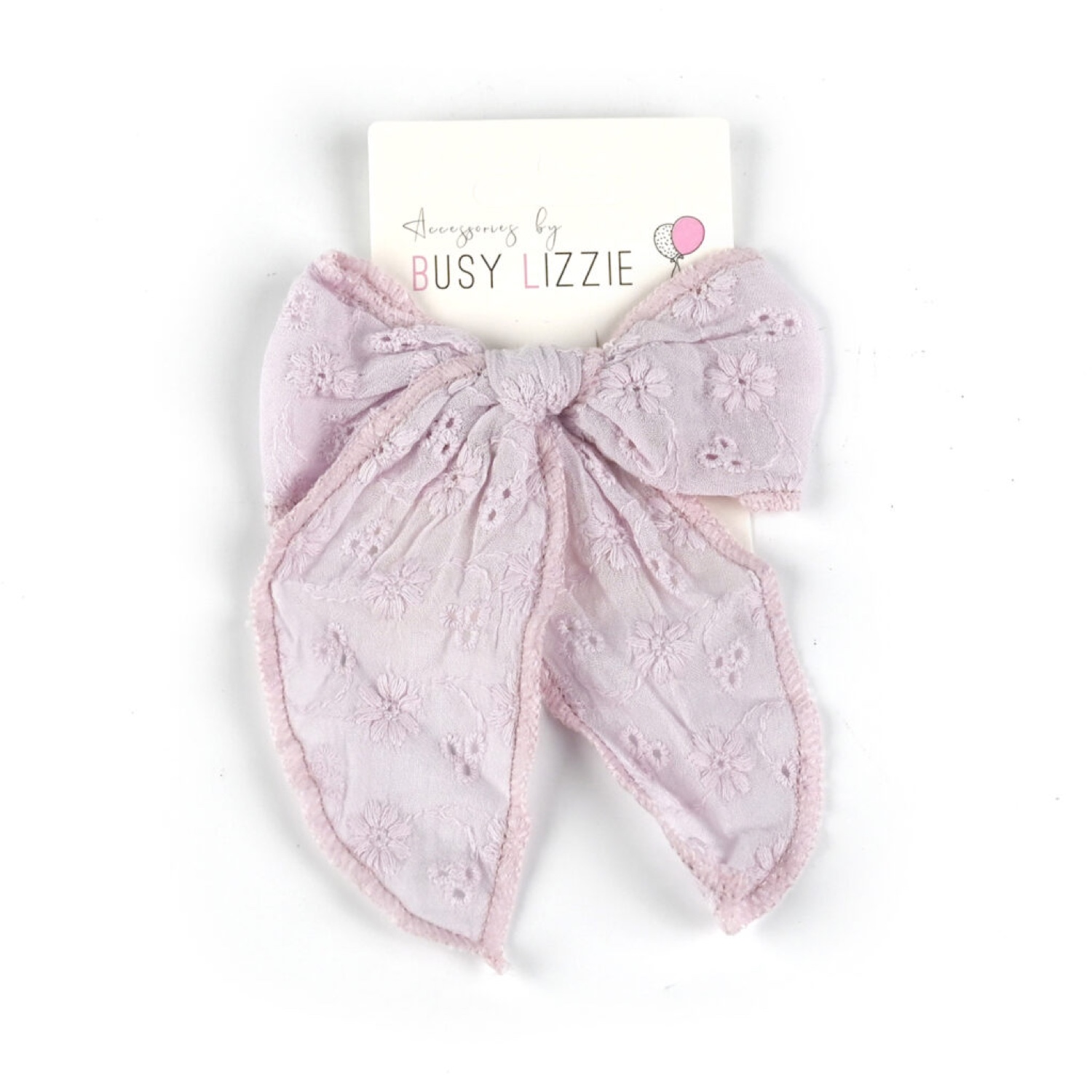 Busy Lizzie - Haarschleife - Helllila