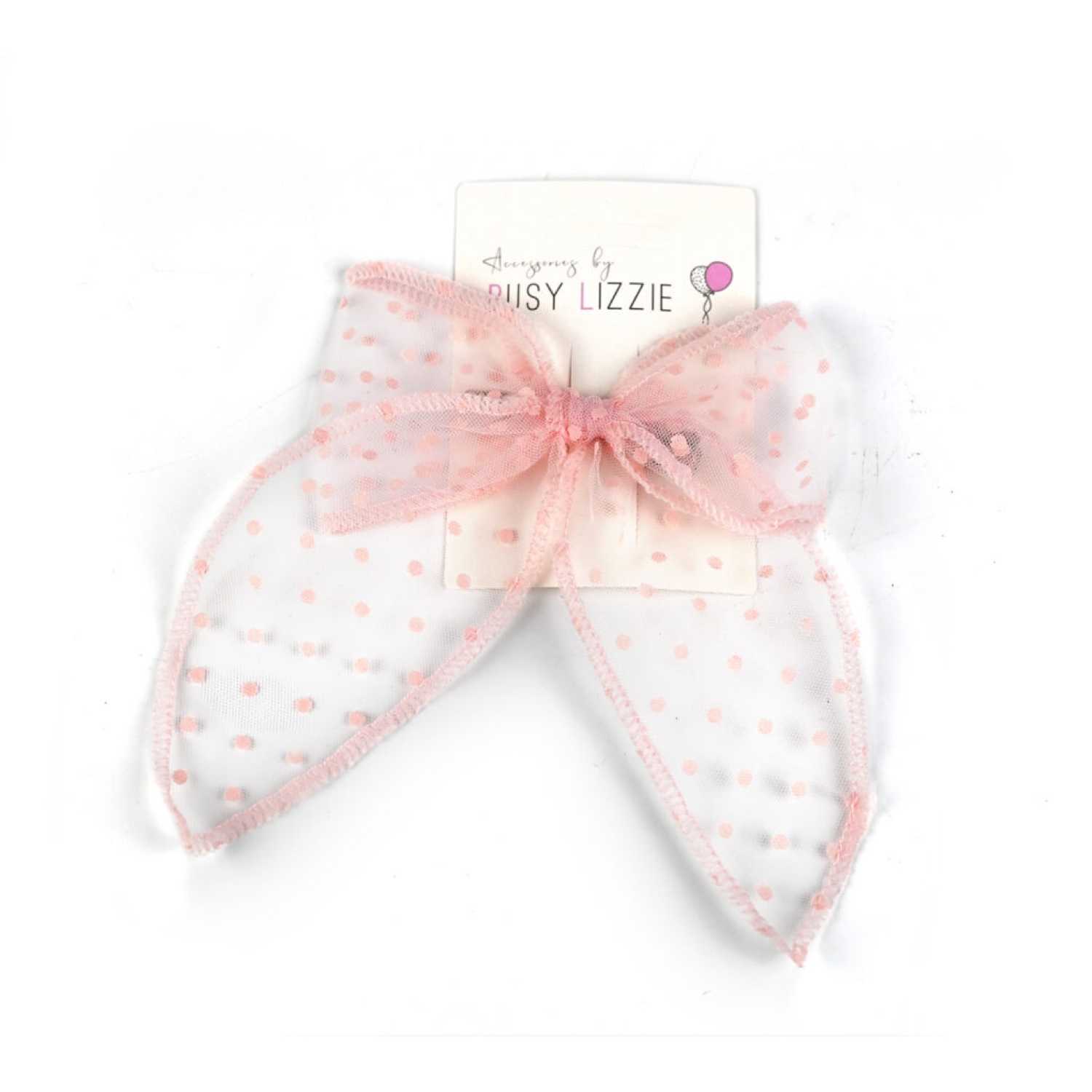 Busy Lizzie - Organza - Punkte - Mittel - Hellrosa