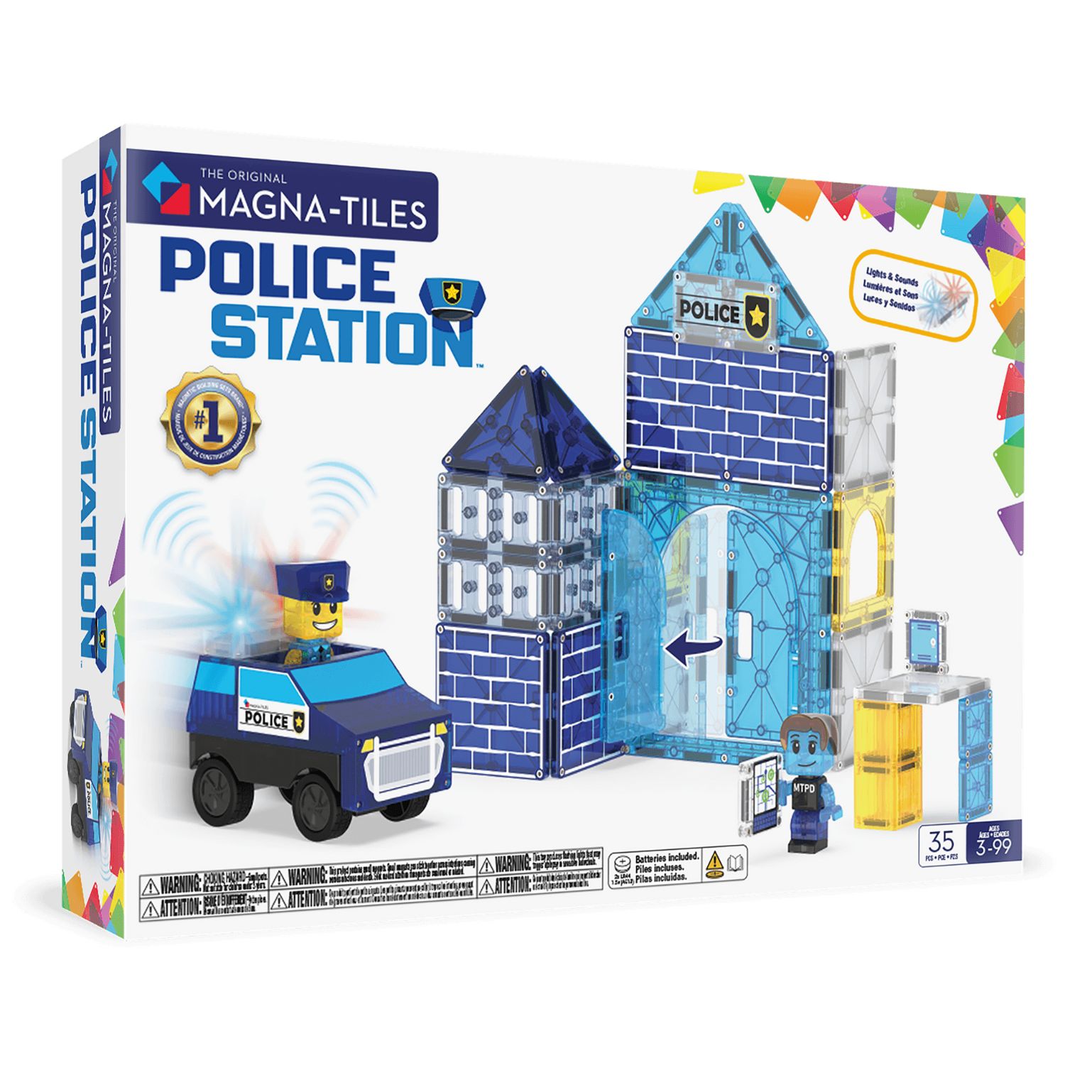 Magna-Tiles® Police Station - 35 Teile