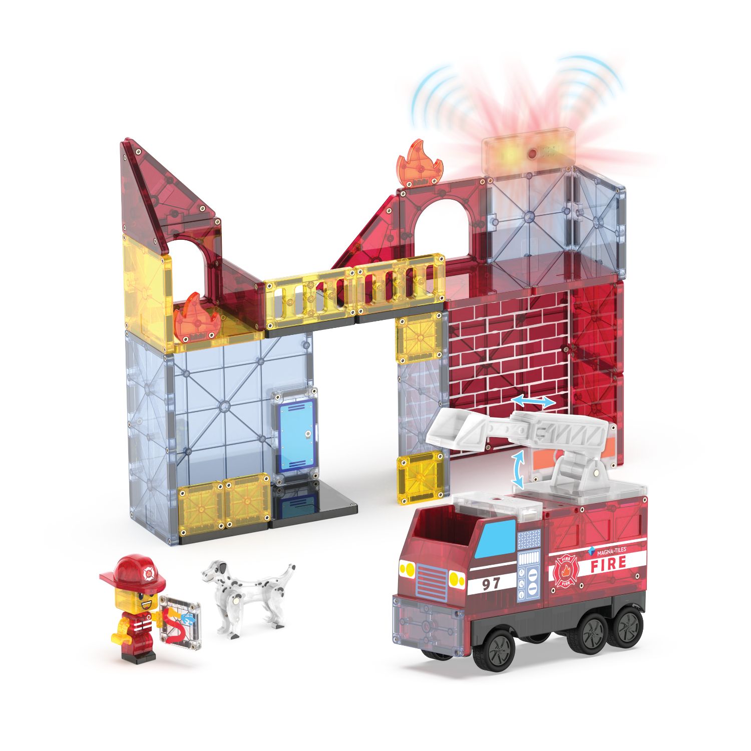 Magna-Tiles® Fire Station - 50 Teile – Bild 6