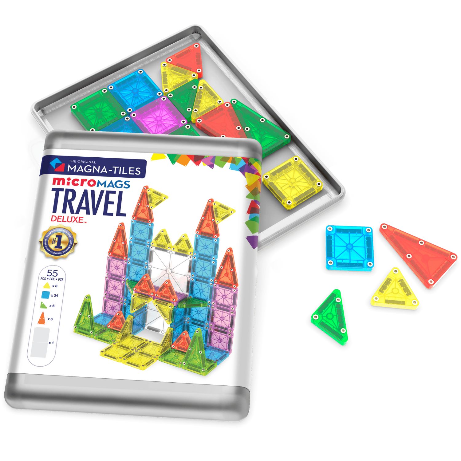 Magna-Tiles® MicroMAGS Travel Deluxe - 55 Teile