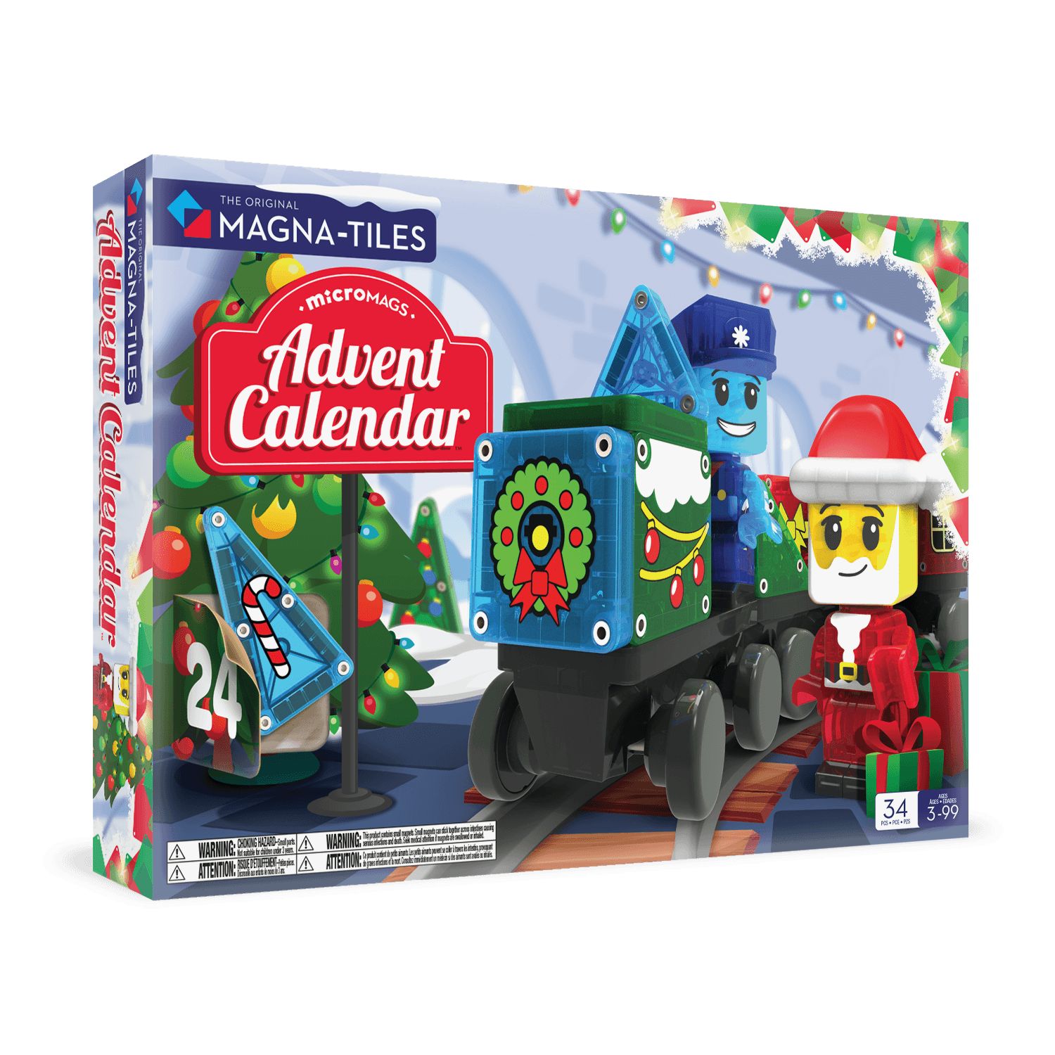 Magna-Tiles® microMAGS Adventskalender - 34 Teile