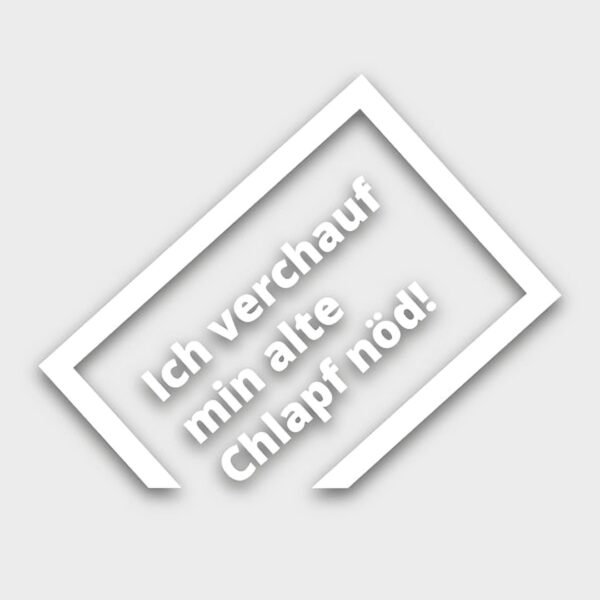 Autosticker - Alte Chlapf