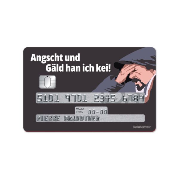 Kreditkarten Sticker - Angscht & Gäld