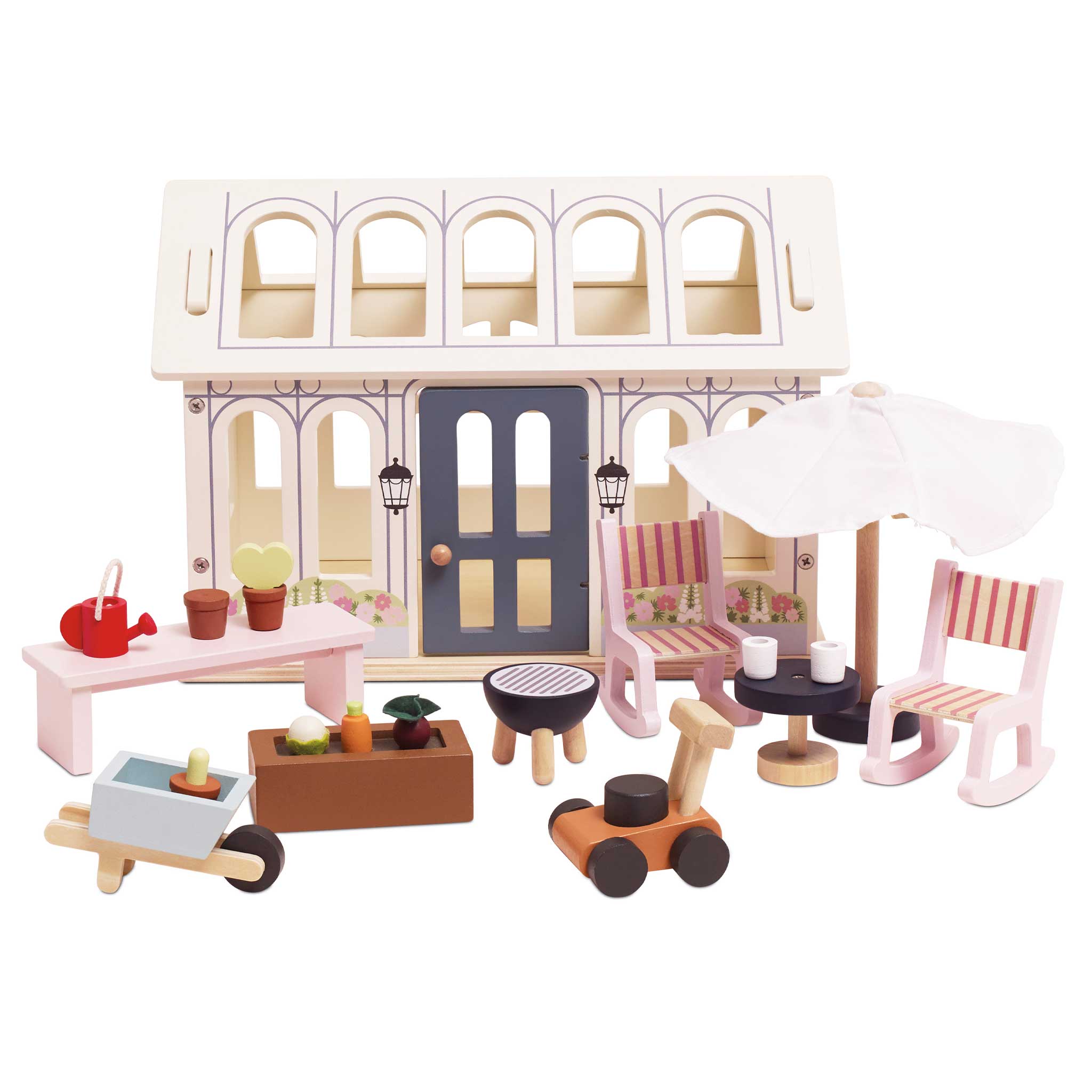 Puppenhaus-Wintergarten-Spielset