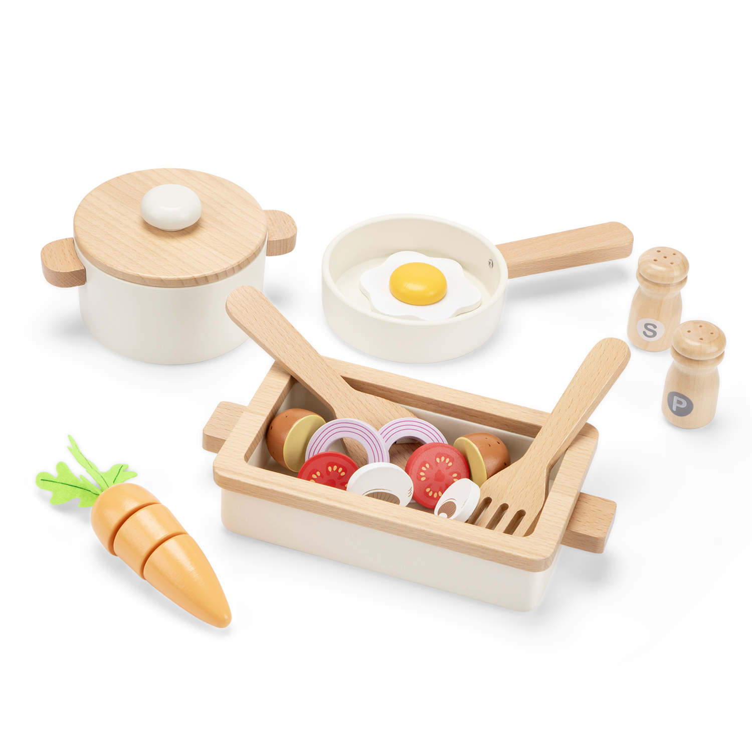 Holzpfannenset mit Auflaufform – Bild 2