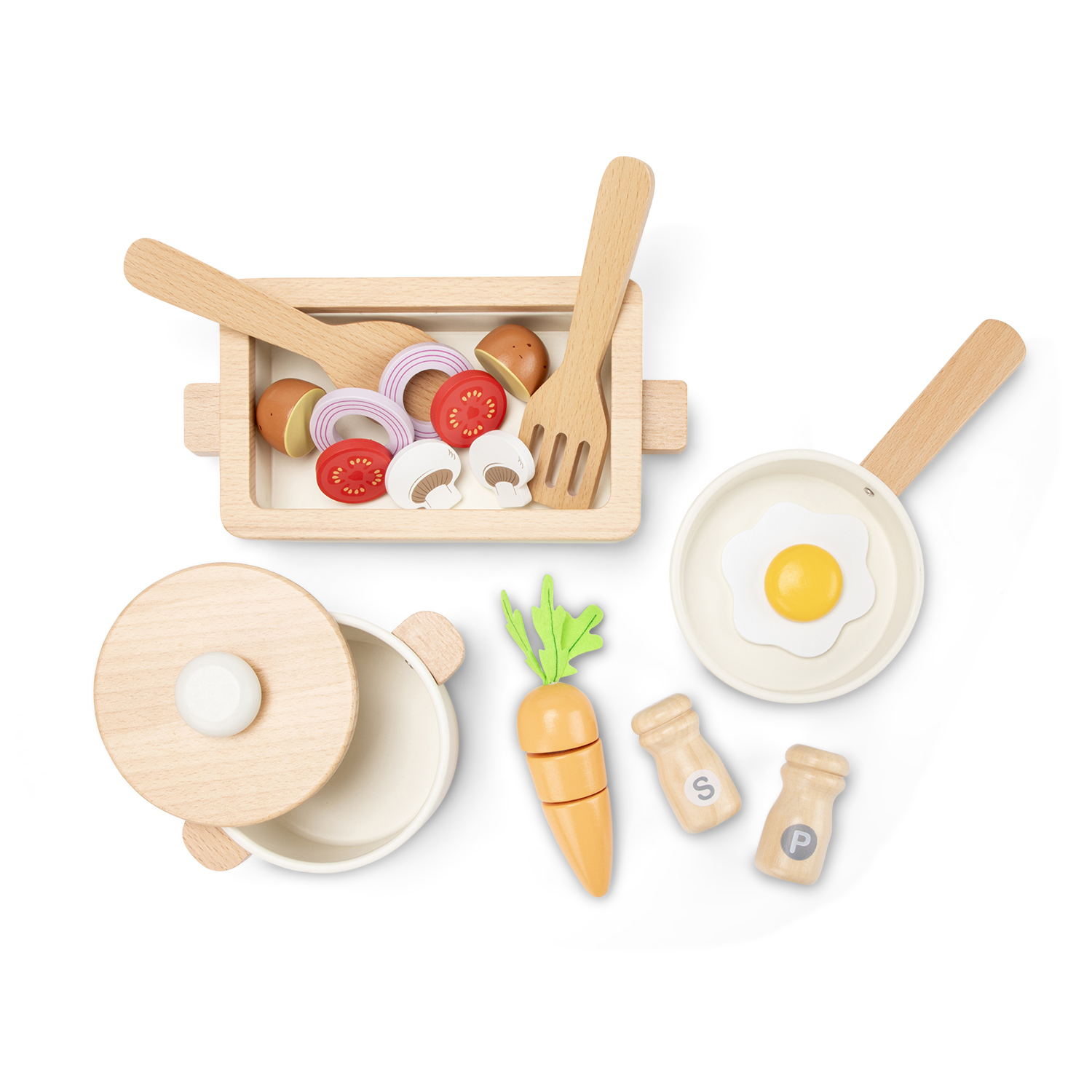 Holzpfannenset mit Auflaufform – Bild 3