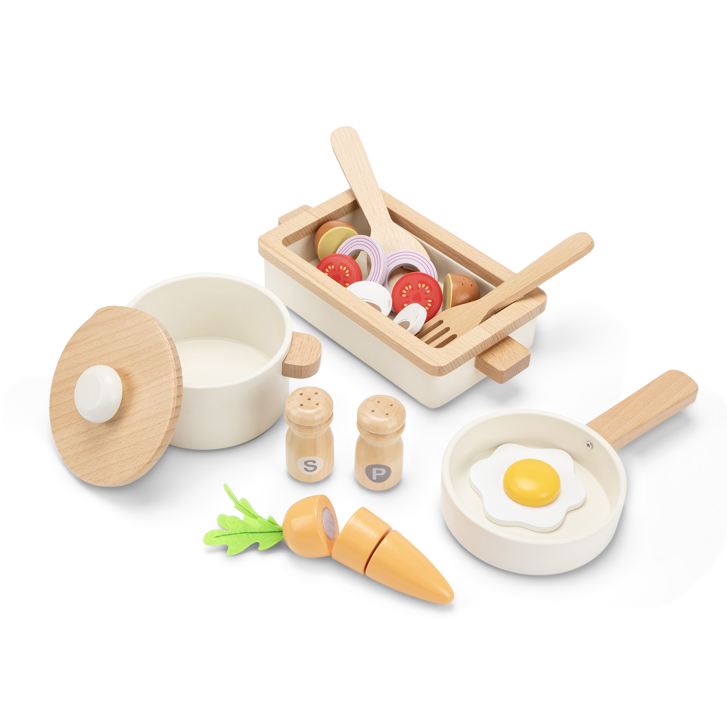 Holzpfannenset mit Auflaufform – Bild 4