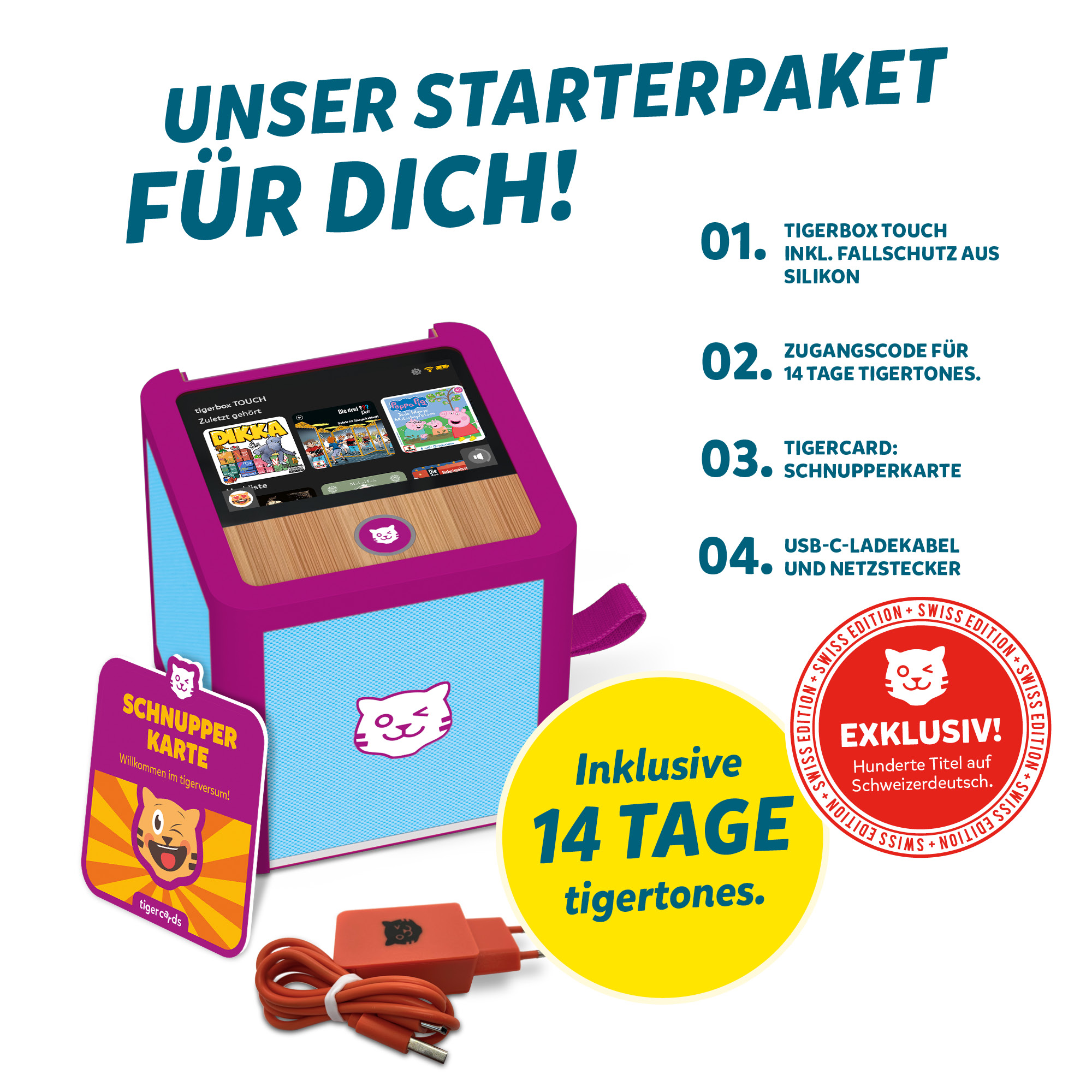 tigerbox TOUCH PLUS (Miami Sky) - Swiss-Edition – Bild 3