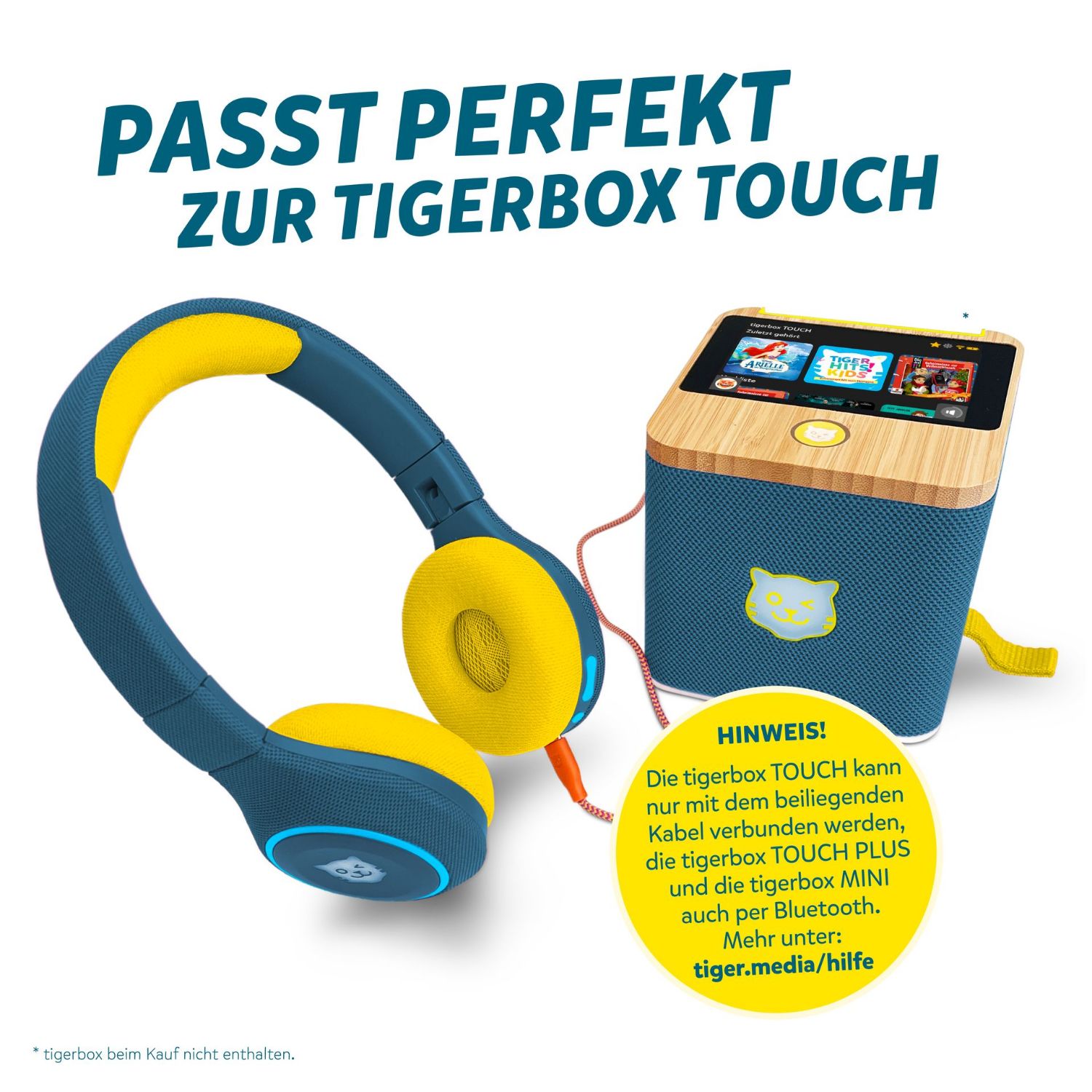 Alternative view of tigerbuddies Kinderkopfhörer - Royal Sun Swiss-Edition