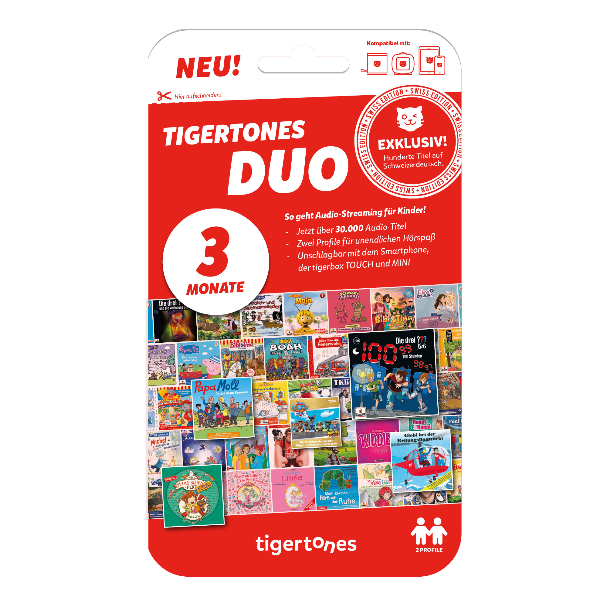 tigertones DUO - Ticket 3 Monate Swiss-Edition