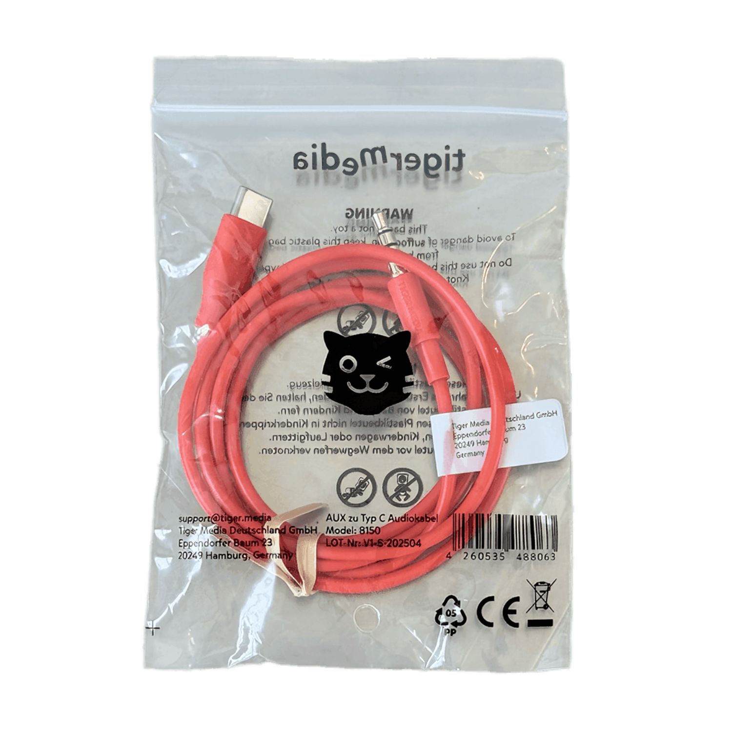 Alternative view of Audiokabel für tigerbuddies - AUX zu USB-C