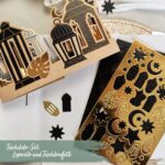 Ramadan Tischgirlande & Konfetti – Laternen schwarz gold – Bild 2