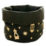 Ramadan Brotkorb schwarz – gold bestickt