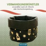 Ramadan Brotkorb schwarz – gold bestickt – Bild 5