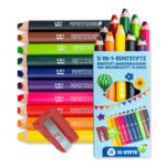 10 3in1 Buntstifte mit Anspitzer