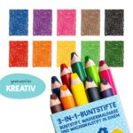 10 3in1 Buntstifte mit Anspitzer – Bild 5