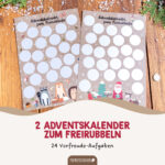 Adventskalender zum Freirubbeln – Weihnachtsaufgaben für Kinder