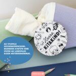 2 Kitatüten Musselin Blau und Mint mit Holzanhänger