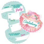 12 Einladungskarten Muschel