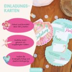 12 Einladungskarten Muschel