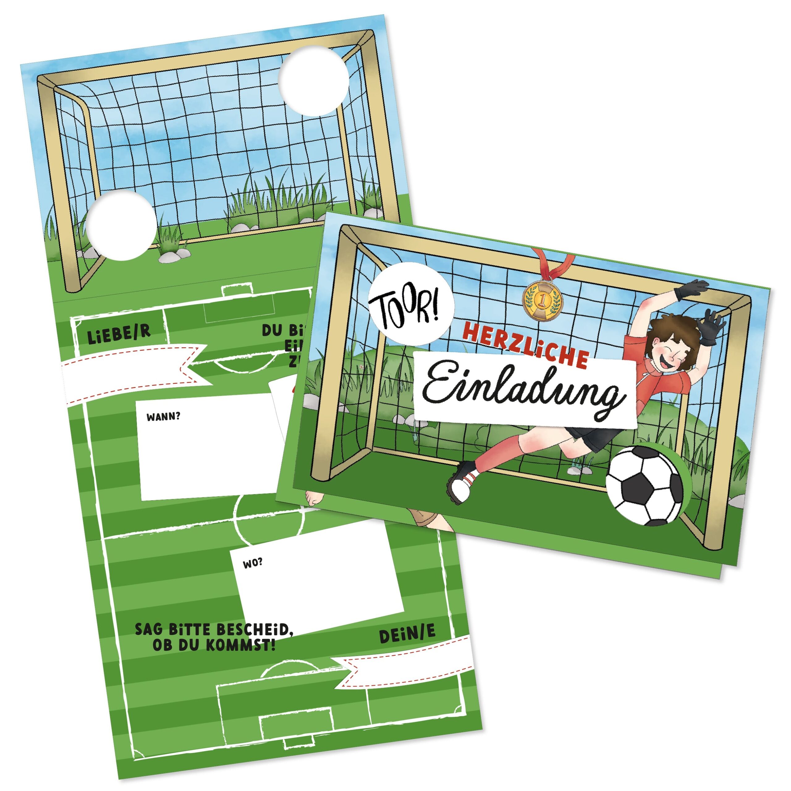 12 Einladungskarten Fußball 12 Einladungskarten Fußball