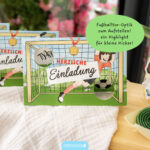 12 Einladungskarten Fußball