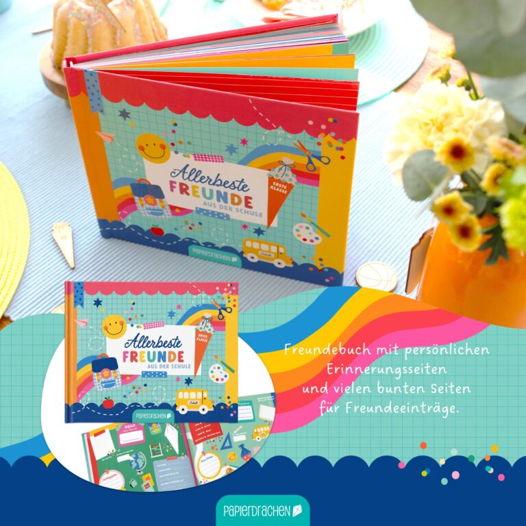 Freundebuch für die Schulzeit – Bunt