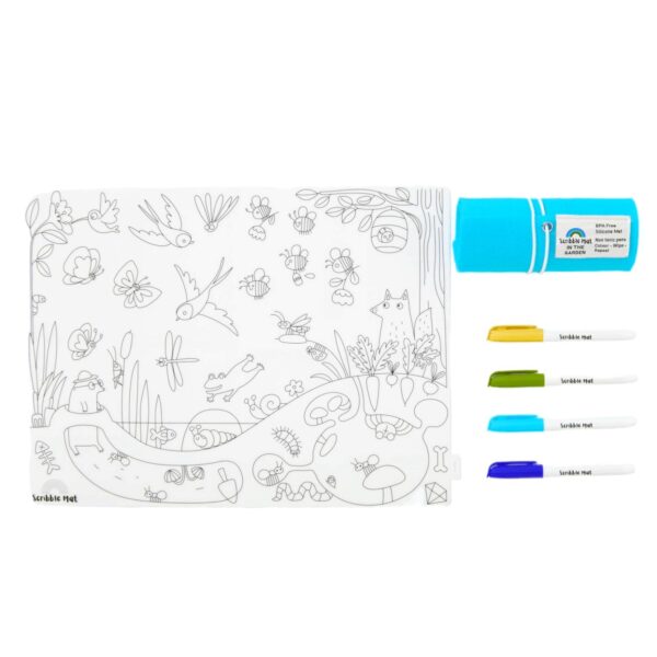 Scribble Mat "Im Garten" - 4 Farben