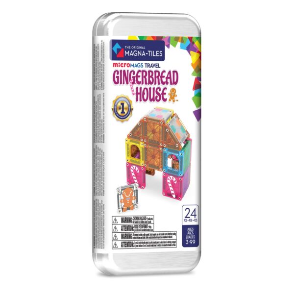MAGNA-TILES&reg;microMAGS Lebkuchenhaus Travel-Set, 24-teilig, magnetisch