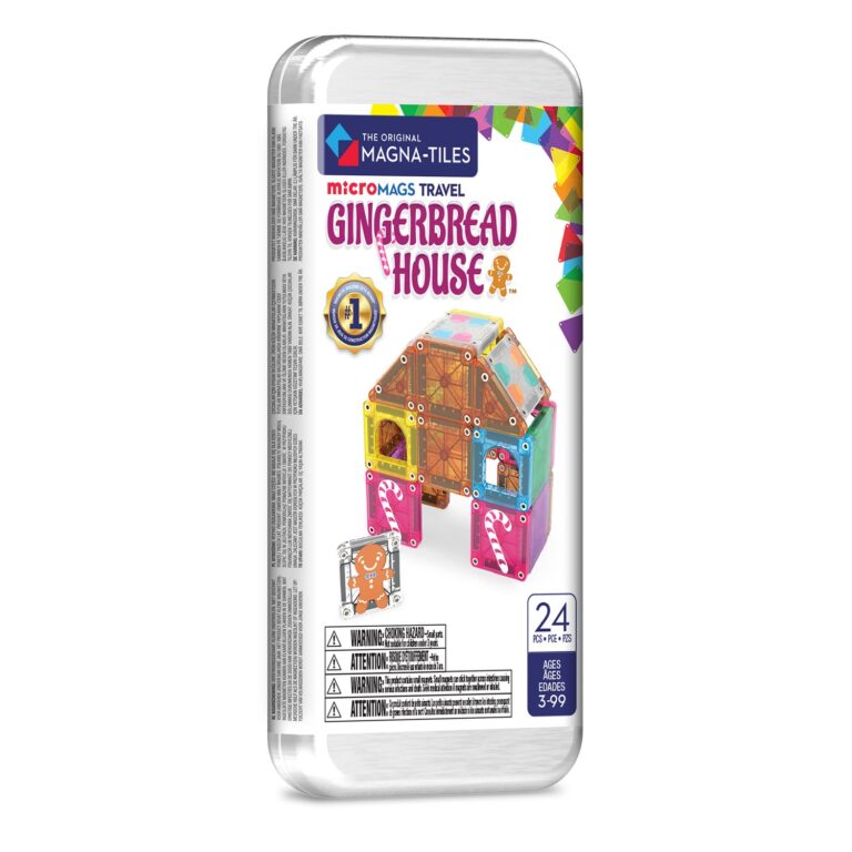 MAGNA-TILES®microMAGS Lebkuchenhaus Travel-Set, 24-teilig, magnetisch