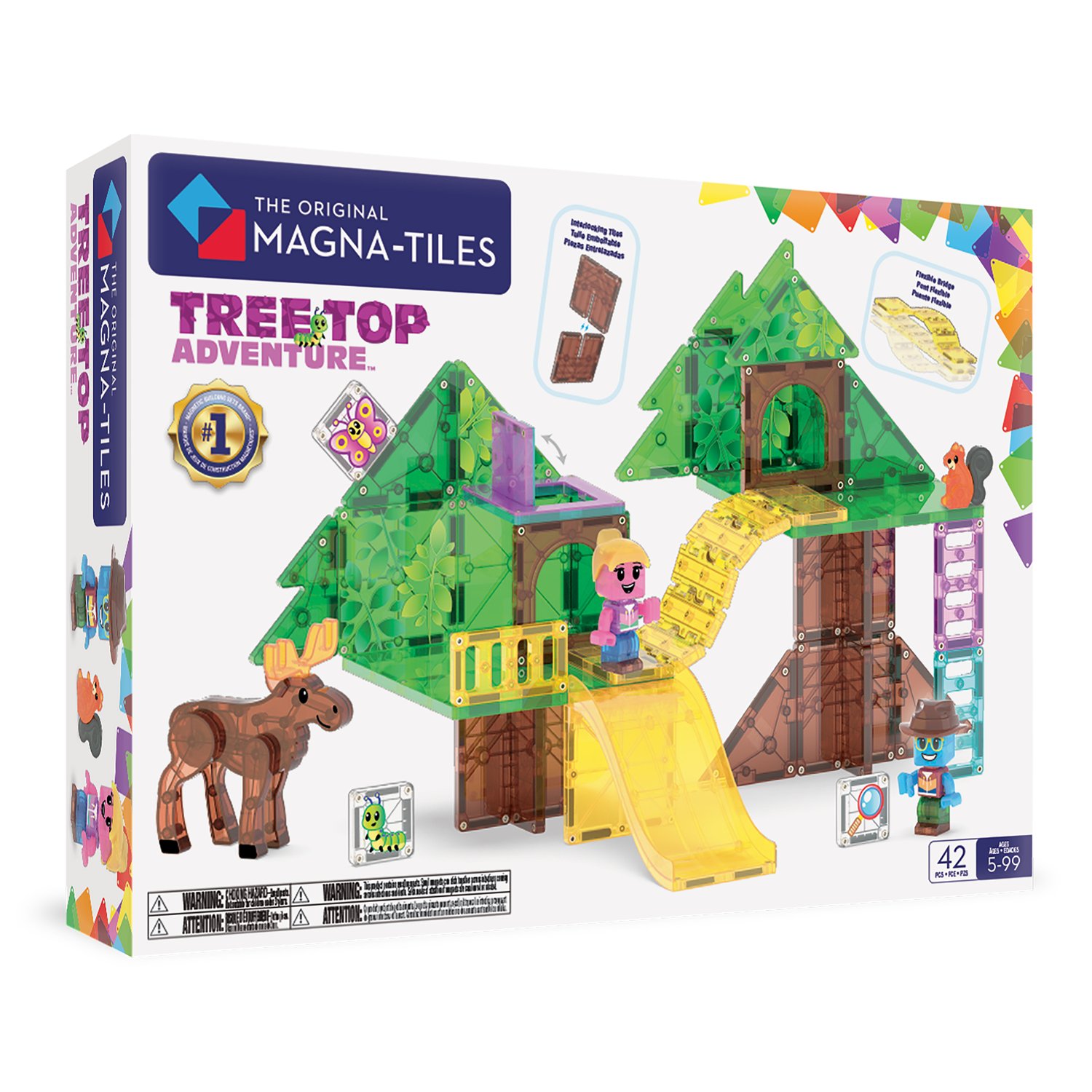 MAGNA-TILES® Treetop Adventure 42-teilig: Magnetischer Bauspass